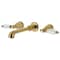 Kingston Brass Two-Handle Wall Mount Bathroom Faucet, Brushed Brass KS7127WLL - alternate 1